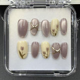1046- Handmade press on nails fake nails removable Handmade Drawing Nails