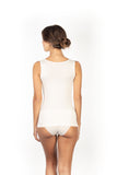 Mare Luxury Merino Wool Blend Women's Lace -Trimmed Tank Top (S - XXL). Proudly Made in Italy.