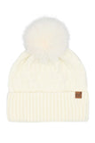 C.C Weaving Texture Knit Pom Beanie