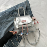 Backpack Purse for Girls Teens, Female New Out Silver Backpack, Casual Backpack Purse