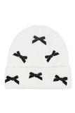 C.C Mini Velvet Bow Cuff Beanie