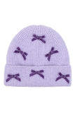 C.C Mini Velvet Bow Cuff Beanie