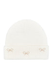 C.C Pearl Bow Charm Cuff Beanie