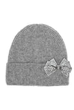 C.C Rhinestone Bow Cuff Beanie