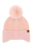 C.C Fur Earflap Pom Beanie