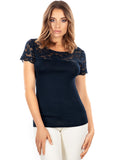 EGI Exclusive Collections Merino Wool Blend Tees with Lace. Proudly Made in Italy (4259)