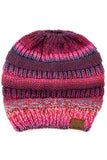 Women's Multi Color Cable Knit Beanie