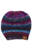 Women's Multi Color Cable Knit Beanie