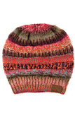Women's Multi Color Cable Knit Beanie