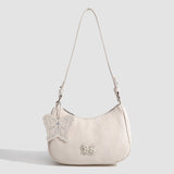 Simple Underarm Bag Women, Fashion Bow Small Square Bag Versatile Shoulder Crossbody Bag