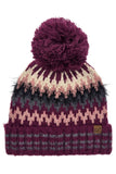 C.C Multi Color Chevron Pom Beanie