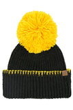 C.C Yarn Pom Game Day Team Stitch Point Beanie