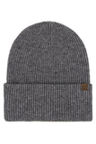 C.C Solid Long Folded Cuff Beanie