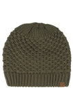 C.C Women's Cross Cell Stitch Knit Satin Lining Beanie