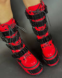 Knee High Platform Rivet Boots