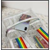 Waterproof PVC Backpack Purse with Clear Design, Durable and Stylish, Perfect for Travel, School, and Everyday Use School Bag Summer Waterproof PVC Beach Bag