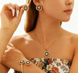 Trendy Lion Head Studs Necklace Ring Set for Women Daily & Party
