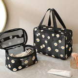 Mesh Cosmetic Bag, Small Daisy Beach Wash Bag, Travel Women's Simple Storage Bag, Go Out Portable Mesh Shower Tote Bag,