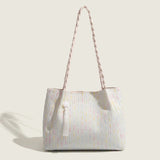 Knitted tote bag, women hobo bag, women's large capacity shoulder bag, commuter shoulder canvas bag women