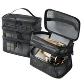 Mesh cosmetic bag, lightweight large capacity three-layer toilet bag, double-layer storage bag, travel mesh bag, tool storage box portable, Mesh ShowerTote Bag,