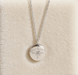 Minimalist Eight-Pointed Star Zircon Necklace