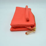 Minimalist Wristlet Clutch Bag with Metallic Zipper