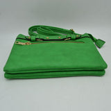 Multi-Zipper Crossbody Bag with Adjustable Strap and Gold Hardware