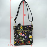 Buckle Accent Crossbody Bag with Front Zipper Pocket