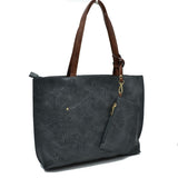 PU Vegan Leather 2 in 1 Tote Crossbody Handbag