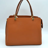 Women's Textured Faux Leather Top Handle Tote Bag