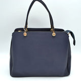 Structured Top Handle Handbag with Zipper Closures