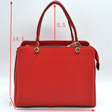 Women's Textured Faux Leather Top Handle Tote Bag