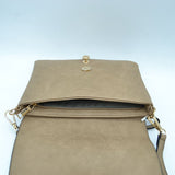 Knot Accent Flap Crossbody Bag with Adjustable Strap
