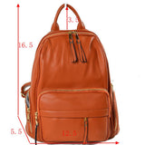 Elegant Soft PU Leather Bag Casual Shoulder Women's Backpack