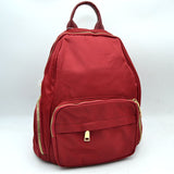 Multi-Pocket Casual Backpack with Metallic Zippers