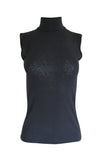 EGI Exclusive Collections Women's Modal Cashmere Blend Mock Neck Sleeveless Top. Proudly Made in Italy (5239)