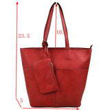 3 In 1 Large Soft Faux Leather Womens Tote Handbags
