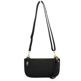 Pebbled Crossbody Clutch Bag with Removable Straps