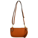 Pebbled Crossbody Clutch Bag with Removable Straps
