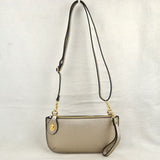 Pebbled Crossbody Clutch Bag with Removable Straps