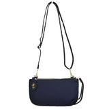 Pebbled Crossbody Clutch Bag with Removable Straps