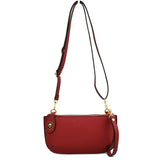 Pebbled Crossbody Clutch Bag with Removable Straps