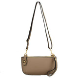 Pebbled Crossbody Clutch Bag with Removable Straps