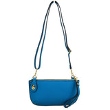 Pebbled Crossbody Clutch Bag with Removable Straps