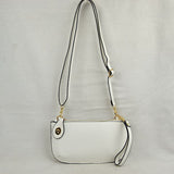 Pebbled Crossbody Clutch Bag with Removable Straps