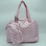 2-in-1 Large Quilted Tote Bag with Pouch