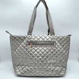2-in-1 Large Quilted Zipper Tote with Pouch