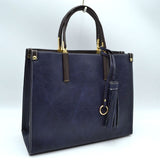 Large Shoulder Vegan Leather Tassel Handbag For Women