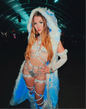 Long LED Light Up Faux Fur Coat