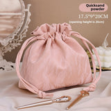 Bundle Mouth Cosmetic Bag – Large Capacity Storage Portable Makeup Bag for Women, Stylish and Functional Design for Everyday Use
